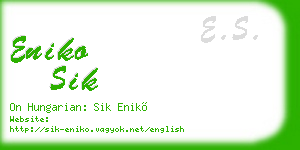 eniko sik business card